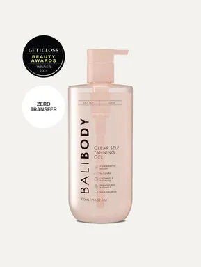 Bali Body Clear Self Tanning Gel | Streak-Free Sunless Self Tanner for Face & Body, Hydrating Lightweight Formula for All Skin Types Including Sensitive Skin, No Guide Color, No Staining, Vegan & Cruelty-Free