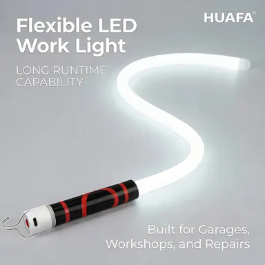 Bendable LED Flashlight Stick – 29\" Flexible Rechargeable LED Work Light, High Lumen Hands-Free Inspection Light for Car Repair, Under Hood, Garage, Mechanic, DIY, Camping & Emergency Roadside, Summervibes