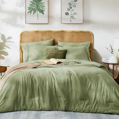 【FallPickDeals】Wrensonge King Size microfiber Comforter Set- 7 Pieces Soft  Super size Bed in a Bag King with Double Sided Storage Pockets, Flat Sheet, 2 Pillow Shams, and 2 Pillowcases- Warm Bed Set for All Season bed comforter set, Bed Cover