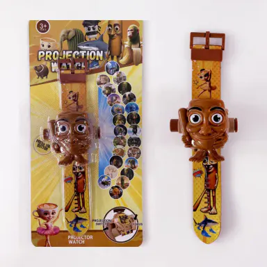 Tung Tung Tung Sahur Kids Digital Projector Watch with 24 Image Slides, Adjustable Character Strap
