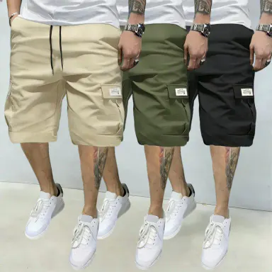 Men’s Summer Lightweight Cargo Shorts, 3-Pack – Loose Fit, Multi-Pocket Athletic Mid-Length Daily Casual Shorts Athletic Trouser Shorts