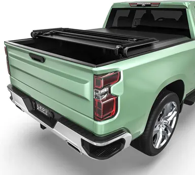 5'9" (70") Bed Soft Tri-Fold Truck Bed Cover Fits for Chevy Silverado/GMC Sierra 1500 New Body Style 2019-2026 Without Multi-Flex Tailgate