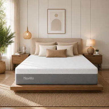 Cooling Gel Memory Foam Mattress&Fiberglass-Free - Medium Plush Feel with Motion Isolating, Bliss, King/Queen/Full/Twin, Egg Crate Design, 10/12 Inch ,Easy Maintenance Cooling Technology, queen size mattress,tiktokshopstockup