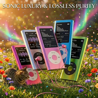 Compact Multi-Function MP3 Player - Portable Digital Audio Device with LCD Screen, Memory-Expandable via TF Card (Card Not Included), Earphone Jack, Offline Play, Ideal for Students, Suitable for Travel