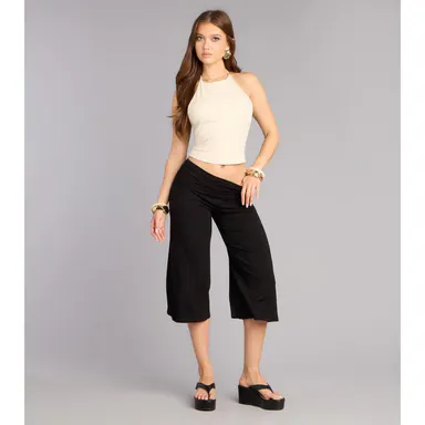 Effortlessly Cool Knit Gaucho Pants