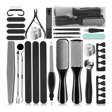 36-in-1 Plastic Manicure & Pedicure Nail Set, Professional Dead Skin Remover Tool with Lightweight Design for Home & Salon Care, Ideal Gift for Nail Maintenance Needs
