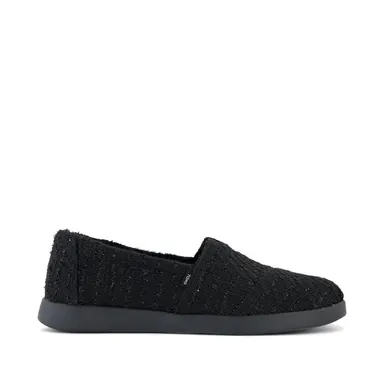 Womens Alpargata Plus Black Metallic Faux Fur