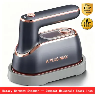 A PLUS MAX 2-in-1 Steam Iron & Clothes Steamer - Handheld Portable Garment Wrinkle Remover, Fast Heat-Up, Large Soleplate, 150ml Water Tank - Lightweight for Home, Travel, Christmas gifts New Year's gift