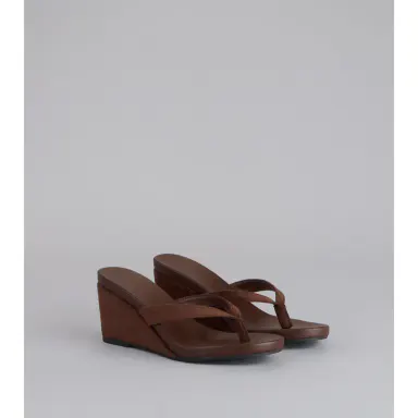 Sunny Day Chic Thong Wedge Heels