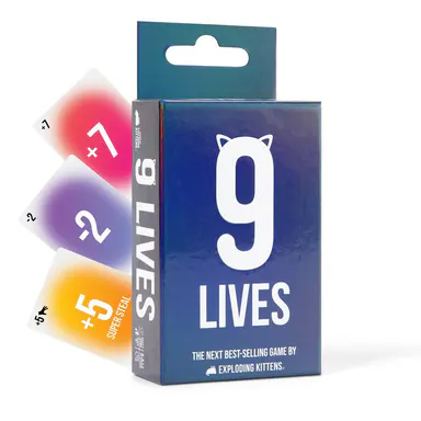 9 Lives - The Fast-Paced Card Game That's Easy To Learn And Impossible To Stop Playing - 2-6 Players Aged 7+ - Great for Parties and Family Game Night