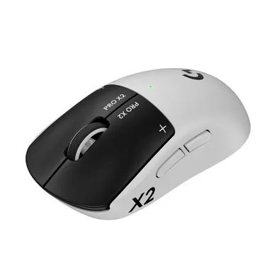 Logitech PRO X2 SUPERSTRIKE LIGHTSPEED Cable-Free Haptic Clicky Wireless Gaming Mouse (Tech Gadgets), 61g Ultra-Lightweight, Ultra-Fast Performance, Customizable Click Haptics, USB-C Charging, for PC/Mac, Cable-Free Mouse
