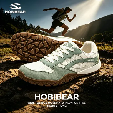 HOBIBEAR wide-toe sneakers, barefoot shoes, Women＆Men Fashion Sneaker 0 Drop Lightweight Lace-Up Sport Shoe,Casual Trendy Minimalist Daily Wear Footwear, Comfort Daily Wear Shoes for Long Walk Summer/Autumn Outdoor,Shoes for Women,tiktokshopblacktoschool