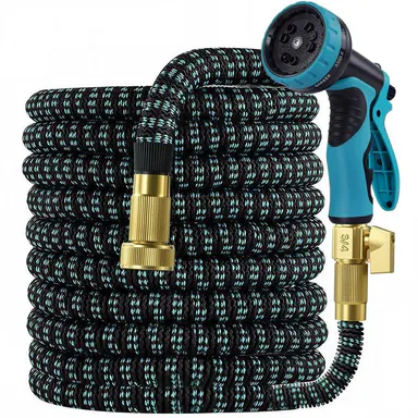 100FT Expandable Garden Hose, Heavy Duty Superior Strength Water Pipe Flexible Hose with 10 Function Spray Nozzle, 3-Layer Latex Core, for Watering Lawn Yard Garden, Car Washing, Pet Cleaning, Gift for Family