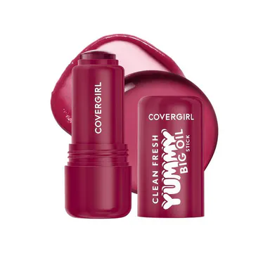 COVERGIRL Clean Fresh Yummy Big Oil Stick, Hydrating Tinted Lip Oil with Squalane & Dewy Shine