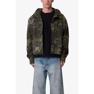 mnml Hooded Sprayed Ripstop Jacket - Camo