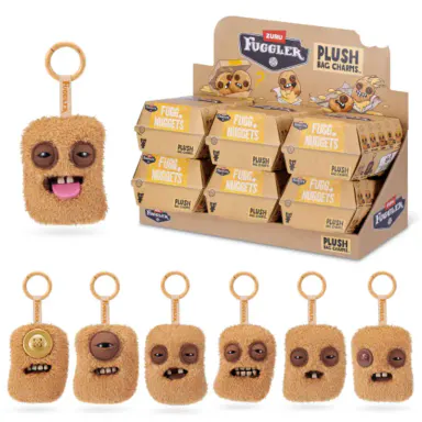 Fuggler Fugg Nuggets 3.5 Inch (6 PACK) by ZURU, Yes, Collectible Figures, Plush Bag Charms, 5 Inch / 12 Cm