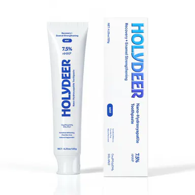 Holydeer Nano Hydroxyapatite Toothpaste - Fluoride-Free Upgrade Edition, Hydroxyapatite Toothpastes, Teeth Whitening Products, Enamel Repair, Sensitivity Relief, Peppermint Mint Dental Freshener, Daily Oral Care, Daily Oral Care Toothpastes