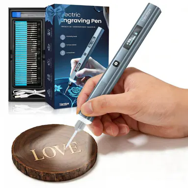 Vanlgs Cordless Rechargeable Engraving Pen with Batteries - 5-Speed Control Etching & Carving Tool Kit, Tools and Gadgets, 30 Bits + 16 Stencil Sheets, USB Charging Cable, Manual, Portable Electric DIY Crafting Engraver,sohochic