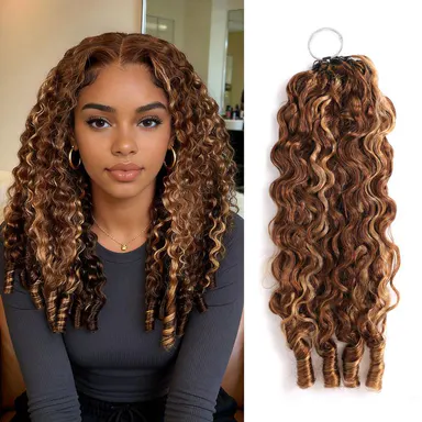OQ HAIR Highlight 4/27 Burmese Curly Crochet Human Hair With Miracle Knots Boho Braids Time-Saving Wear #SohoChic #TikTokShopBackToSchool