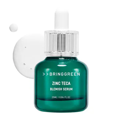 bring green Zinc Tea Tree Cica Lavender Serum with Niacinamide & Theanine - 0.9 fl oz (25ml) Korean Skincare Serum for Sensitive Skin, Pore Control, Anti-Acne, Barrier Repair, Hydrate, Soothing, Smooth Skin Routine, Moisture, Skin Repair