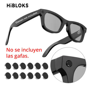 SummerVibes HIBLOKS Low-Tack LED Light Blocking Stickers (12 Pieces) for Meta Glasses, Sunglasses Accessories, Blackout Design,back to school,back to school haul