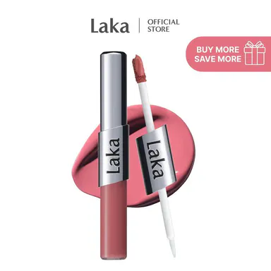 [Laka] Perfect Twin Lip — Dual-Ended Liquid Lipstick with Velvet Matte Color and Glossy Shine