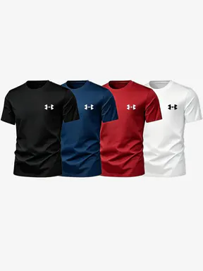 Summer Men's Basic Sporty Short Sleeve T-Shirt, Breathable Quick-Dry, Casual Loose-Fit, Gym Training, Fitness T Shirt, Multi-Color, Graphic Pattern, Dry Fit Tees, Breathable Workout Tops, Dry Fit Shirts