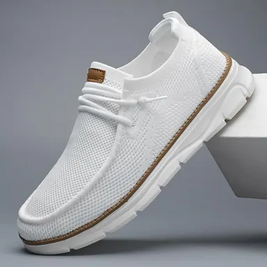 Men's Casual Mesh Breathable Solid Color Slip On ShoesLightweight Comfortable Sports Running Loafers  Bedroom Parent Bridal Flat Slipon Boy Footwear,shoes for back to school,back to school shoes