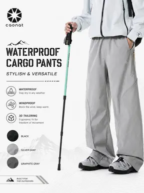 CAONAT Unisex Lightweight Water-Resistant Cargo Pants - Breathable Straight Fit Durable Hiking Pants, Comfy Dual-Sport Expandable Adventure Trousers for Outdoor Hiking & Casual Wear, Adventure Men's Pants