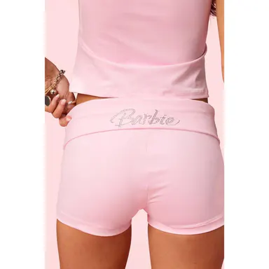 Barbie™ Rhinestone Foldover Shorts