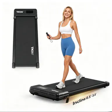 Indoor Mini Walking Pad Portable Treadmill - Home Workout Equipment, Treadmills for Home, Cardio Fitness Gear, Remote Control, LED Display, 260 lbs Capacity, Shock-Absorbing Quiet Design, Portable Treadmills, Cardio At Home