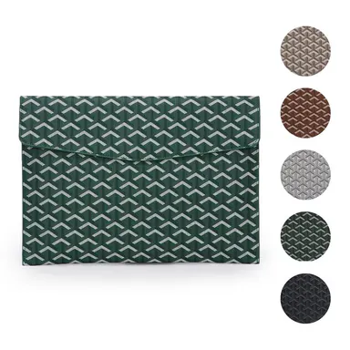 Chic PU Leather A4 Letter Size Padfolio Document Organizer - Slim Profile Laptop Storage Bag, Scratch-Resistant, Colorblock Design, Magnetic Closure, 13-in Laptop Compartment, 0.55 lb, Office Accessories Built for Office, School, and Travel