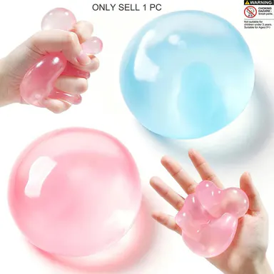 1 Count Coconut Oil Squishy Stress Ball,Shapeable No Rebound Stress Relief Ball Coconut Oil Handmade Squeezing Ball, Anxiety Relief Toy, Fidget Toy