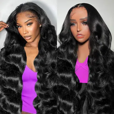 【30 in Only $69】Human Hair Lace Front Body Wave Wig for Black Women - 13x6 HD Transparent Glueless, 180% Density Pre Plucked Virgin, with Baby Hair, Suitable for Wedding, Swimming, Middle Part, Sohochic