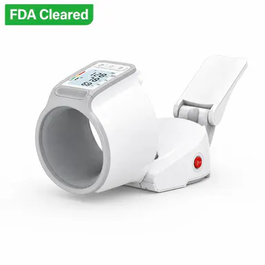 Upper Arm Blood Pressure Monitor for Home Use, Large Backlit LCD, Automatic Cuff Expands to 7.1\"-16.5\", One-Touch Barrel-Type Blood Pressure Monitors, Dual User 99x2 Memory, Pearl