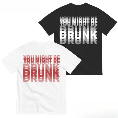 Men's Funny Streetwear Graphic T-Shirt - Unisex \"You Might Be Drunk\" Print Tops, Short-Sleeve Round Neck Breathable Casual Cotton Gift Tee