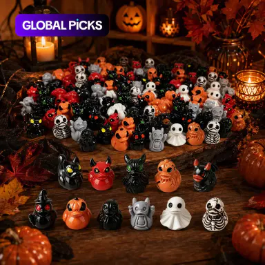 Mini Devil Ghost Skull Resin Ducks, Cute Spooky Desktop Decor, Creative Desktop Ornament, Mini Garden Ornament, Home Decor Ornament, Halloween Christmas Decoration, Party Gift, Decorative Piece, Decorative Ornaments #GLOBAL PICKS