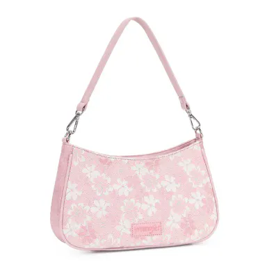 Wrangler Lace Floral Tooled Hobo Bag for Women Shoulder Crossbody Purse with 2 Detachable Straps