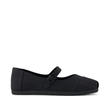 Womens Alpargata Mary Jane Black Canvas