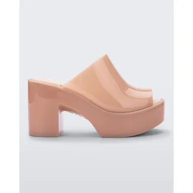 Melissa Hype Mule Platform High Heels for Women, Stylish High-Shine Iridescent Jelly Footwear with Elegant Comfort, Heeled, Platform Heels