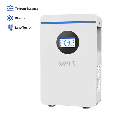 【New】WattCycle Compact High Capacity 48V 100Ah 5.12kWh Wall-Mounted LiFePO4 Battery with Bluetooth, Fast Charge, 100A Continuous Current, LCD Screen for Home Backup Power, Boat, RV, Solar & Off-Grid Inverter Power Supplies