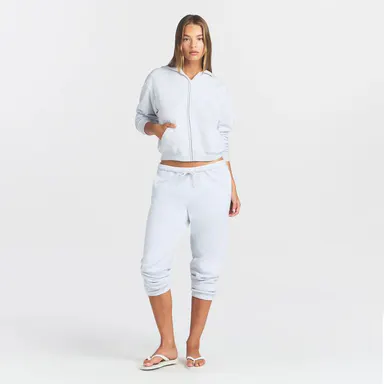 SKIMS COTTON FLEECE CLASSIC ZIP UP HOODIE