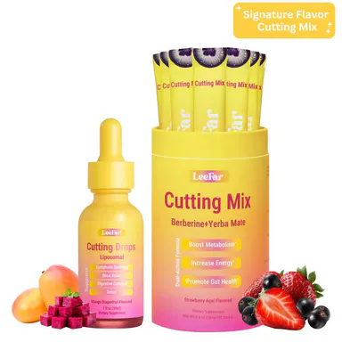 【Leefar Cutting Bundle】Leefar Cutting Mix| Strawberry Açaí Flavor*1+Leefar Cutting Drops| Mango Dragonfruit Flavor *1