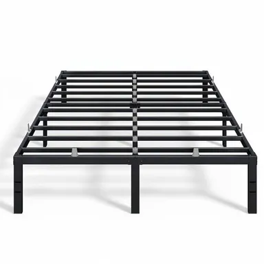 VASAGLE Heavy-Duty Full Metal King Size Bed Frame - Modern Bedroom Bedroom Bedframe, Apartment Stuff, 1100 lb Weight Capacity, No Box Spring Needed, Bed with Storage Underneath, Easy Setup, Mattress Retainers, Matte Black