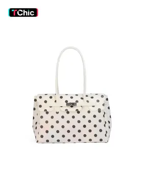 Polka Dot Clear Jelly Aesthetic Tote Bag for Women, Lightweight Shoulder Handbag, Cruise Vacation Essentials
