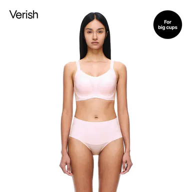 [VERISH] Cool Fit Bra Comfort BIG Minimizer - Full Bust Wire-Free Minimizer Bra C-G Cup - Korean Wireless Bra with Lightweight Silicone Support