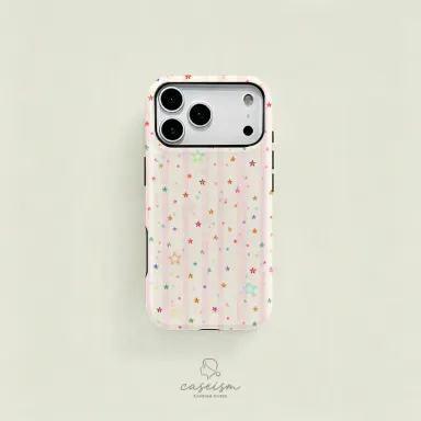 Colorful Star Curtain Soft and dual-layer protective case, a sturdy and durable two-in-one protective case, suitable for iPhone 17/16/15/14/13/12 ProMax/Plus/Pro, Samsung Galaxy S26/S25/S24 Ultra A56 A55 A54 A53series, Gift