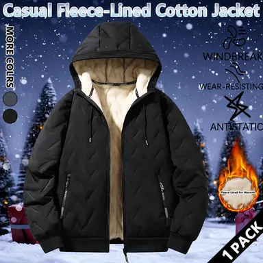 Men's winter jacket lined hooded jacket windproof and waterproof heavyweight outdoor warm jacket with safety zipper pocket high-performance filled bomb jacket lightweight geometric texture technology clothing black Sherpa Fleece