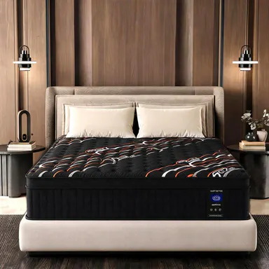 [YNDWON] 12'14 inch Gel Memory Foam Mattress Twin Full Queen King Size Mattress Individual Pocket Independent Springs Hybrid Medium Firm Mattress in a Box Pressure Relief Breathable & CertiPUR-US Certified high quality mattress DealsforYouDays