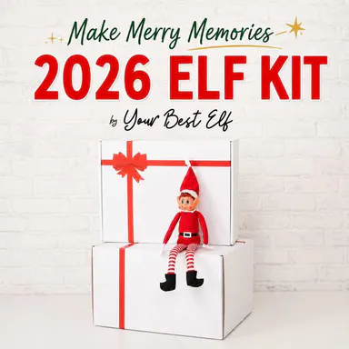 YOUR BEST ELF 2026 12\" Elf Doll Christmas Crafts Activity Kit - 24-Day Festive Decor Kit with Props, Custom Outfits, QR Code Messages, Screen-Free Magical Fun for Speech Language Pathologists